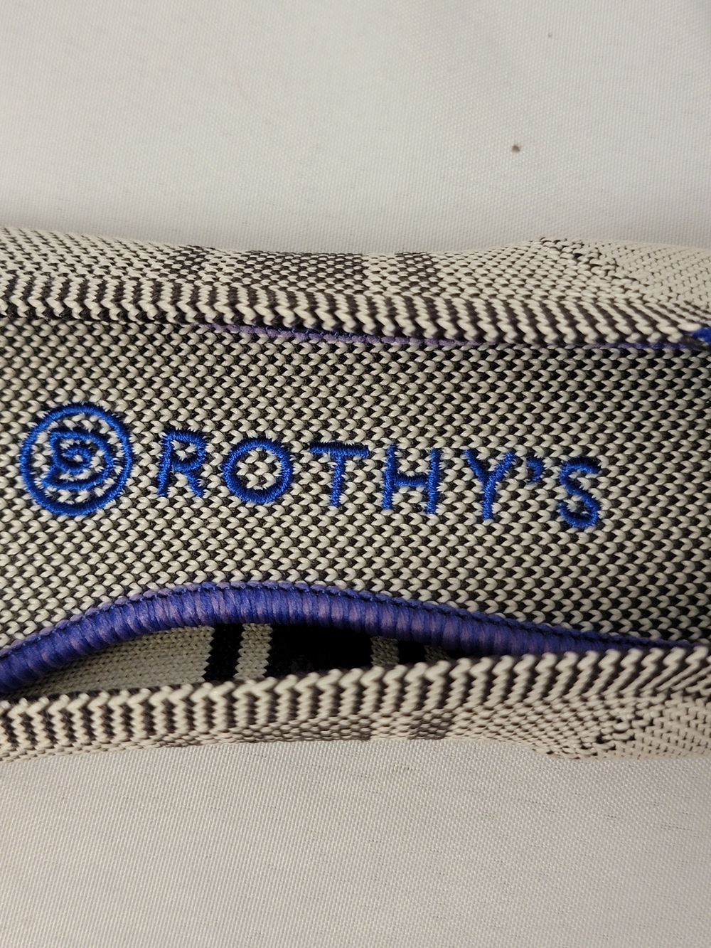 Rothy's The Point Inverse Multicolor Stripe Flats Size 7.5 - Picture 3 of 13